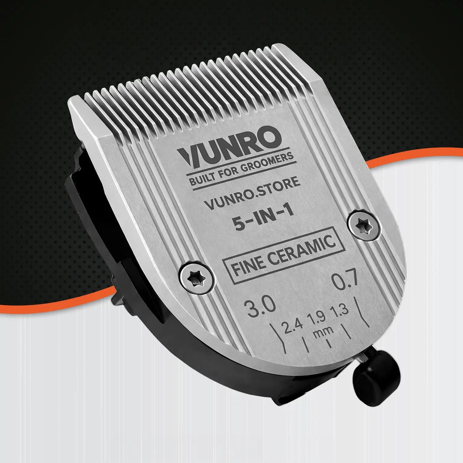 Adjustable Ceramic 5 in 1 Fine Dog Clipper Blade (0.7 mm - 3 mm)